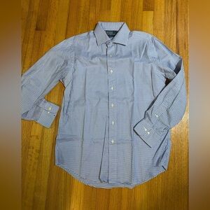 Polo Ralph Lauren Regent Custom Fit Plaid Men Button Up  Shirt 16 32/33(h8